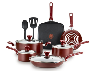 T-fal Cookware Set Ultimate Hard Anodized Nonstick 12 Piece Dishwasher Safe