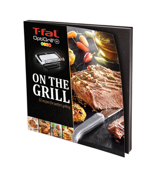 T-Fal Opti Grill with Ceramic Plates & Recipe Book 